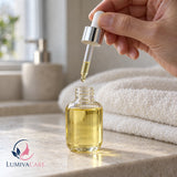Lumiva Care 30 ml hair oil bottle and dropper
