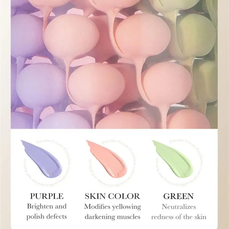 Three-Tone Makeup Primer & Puff Options