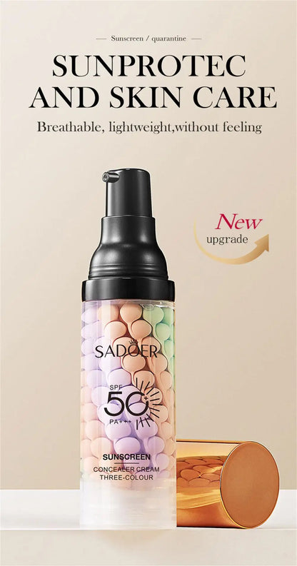 Three-Tone Makeup Primer & Puff Options