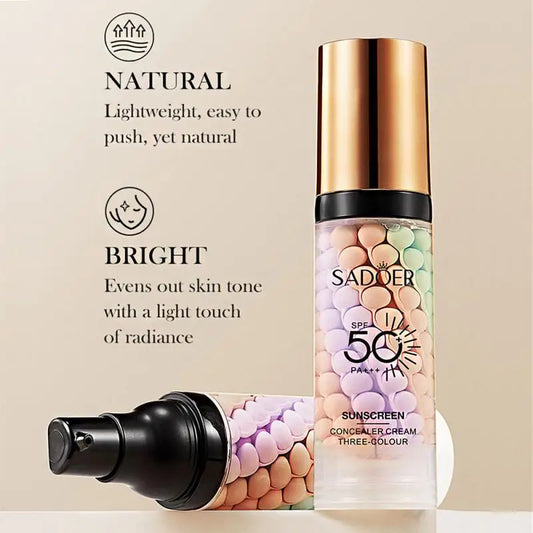 Three-Tone Makeup Primer & Puff Options
