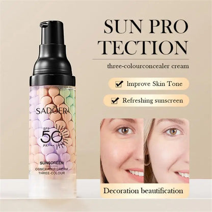 Three-Tone Makeup Primer & Puff Options