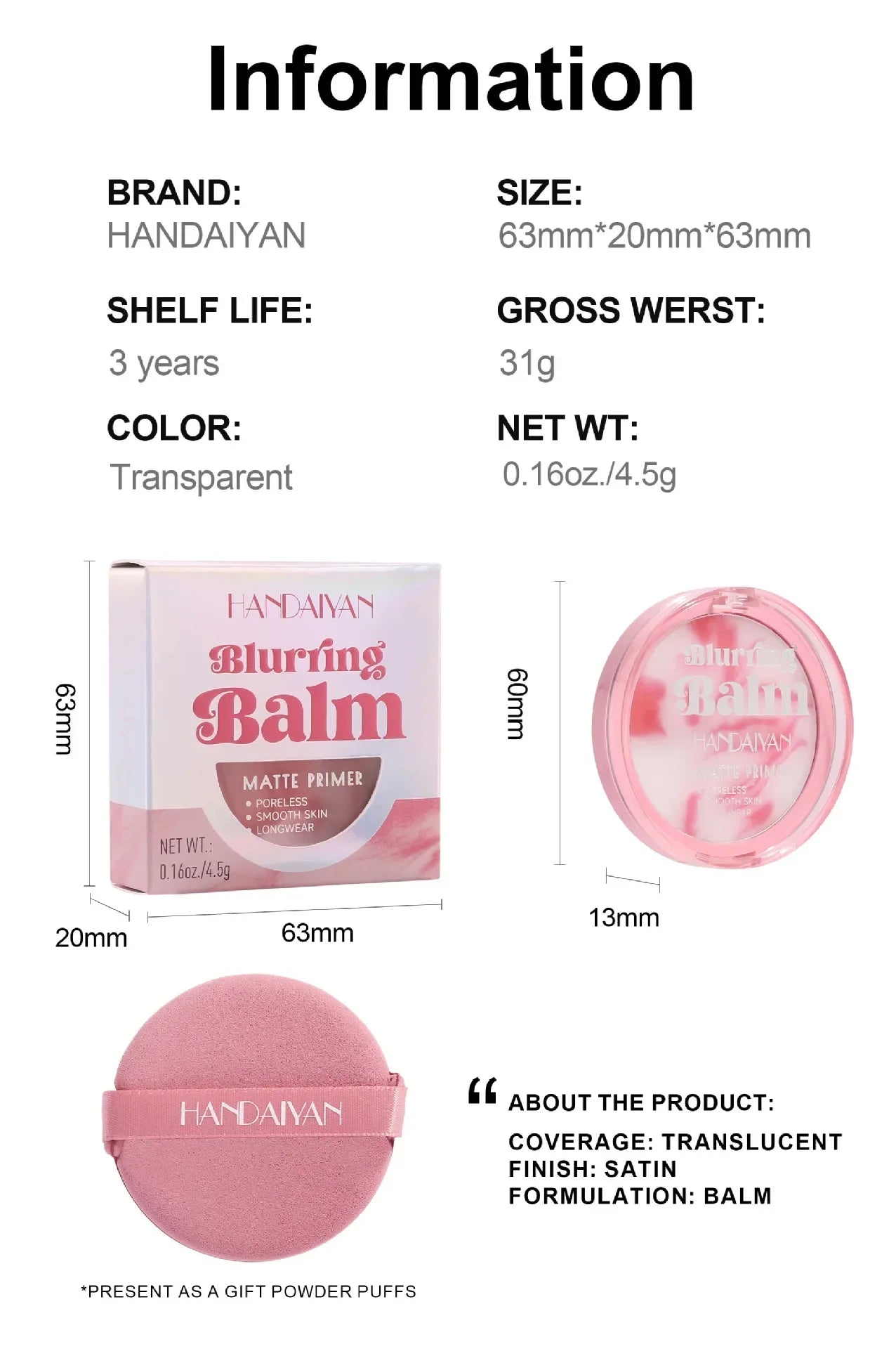 Face Primer Balm & Puff