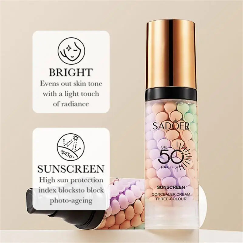Three-Tone Makeup Primer & Puff Options